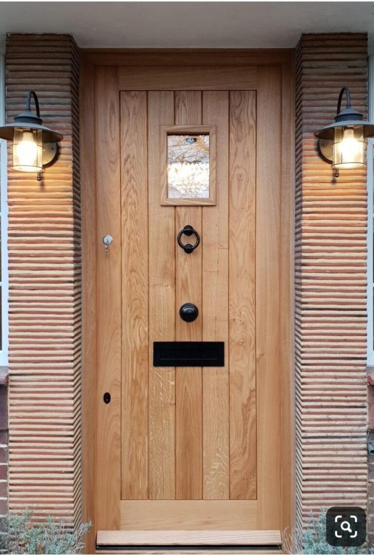27 – residential timber front door oak
