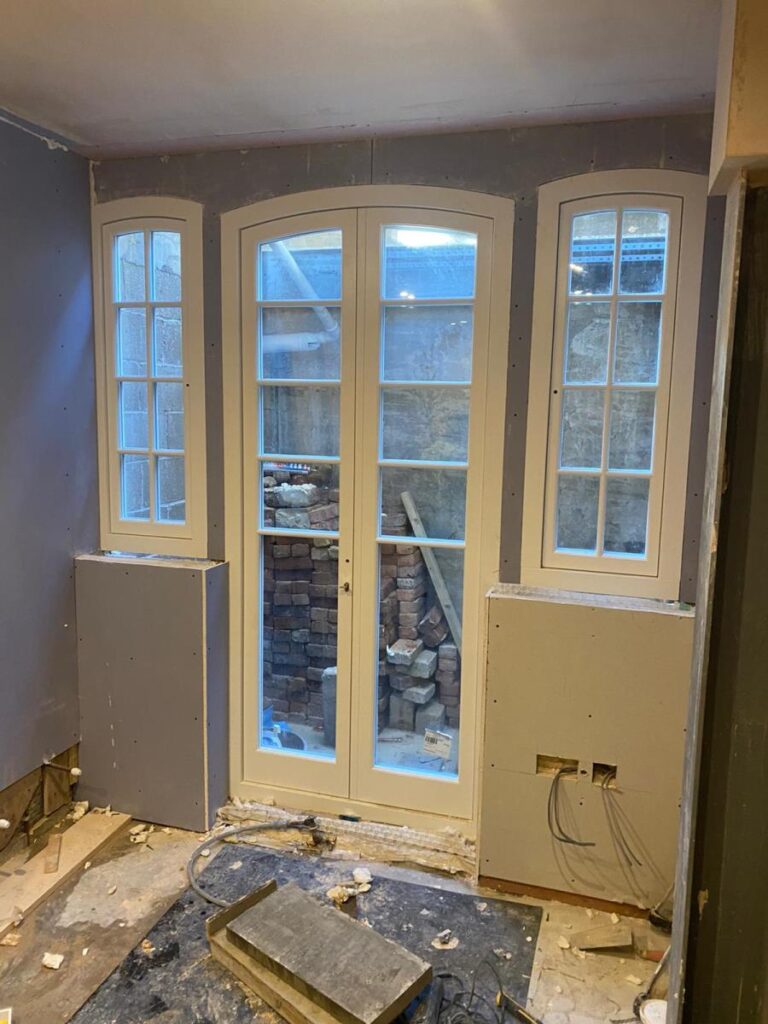 48 – residential conservation timber French doors and sidelights
